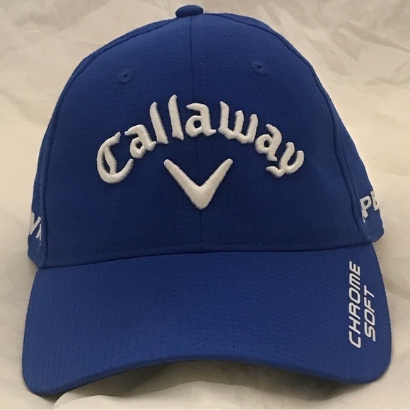 Callaway - Chrome Soft,Mavrik,Apex,Odyssey Adjustable Blue Polyesther Golf Cap - Picture 1 of 14